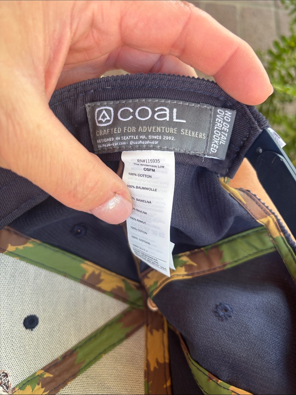 Coal Corduroy Bear Cap in Navy - Picture 5 of 5